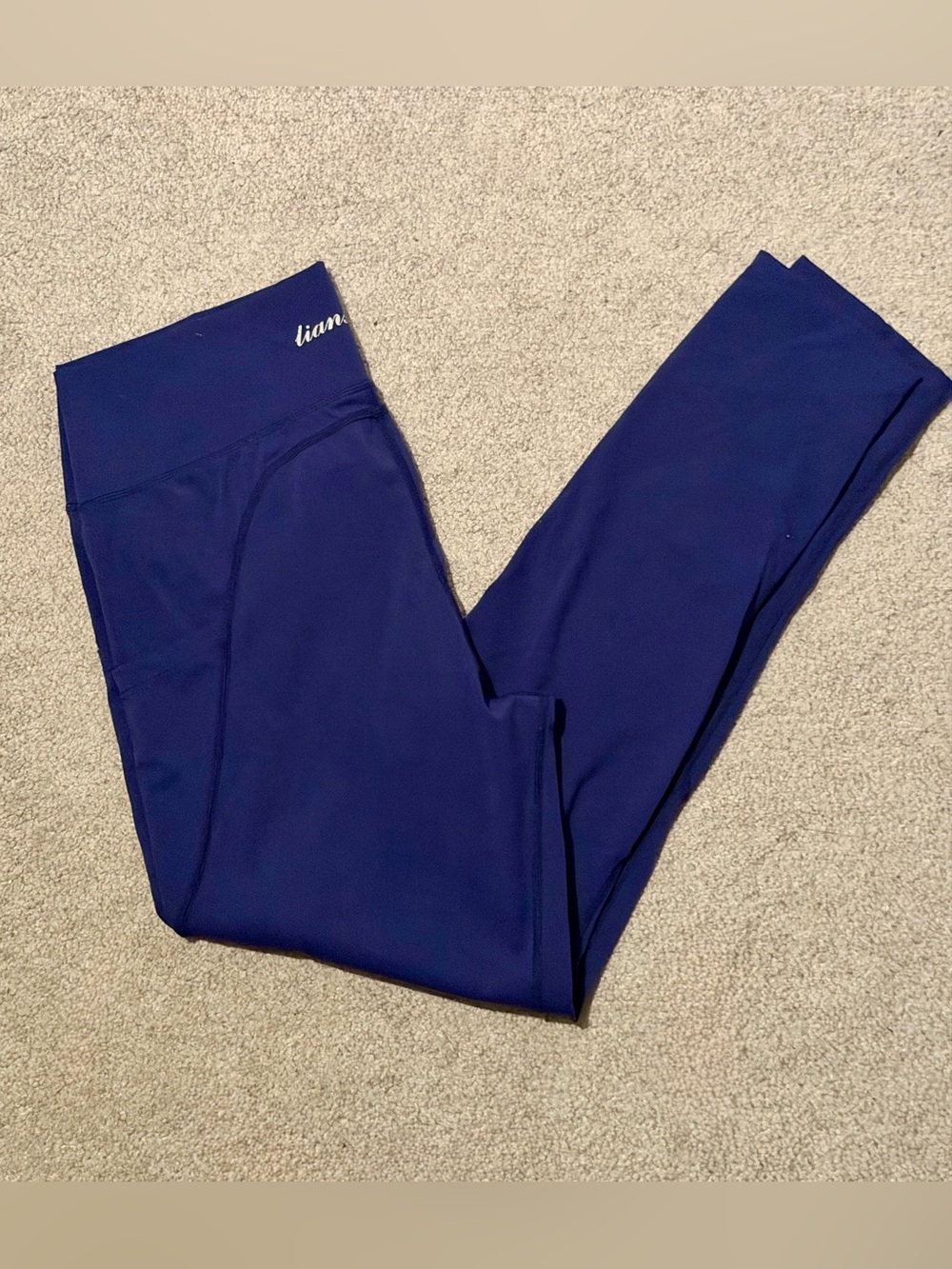 Navy Blue High-Waist Leggings - XL